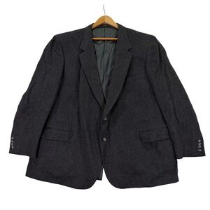 Vintage Di Benedetto Mens 52L Blazer Jacket Gray Cashmere Wool Sport Coat Heavy